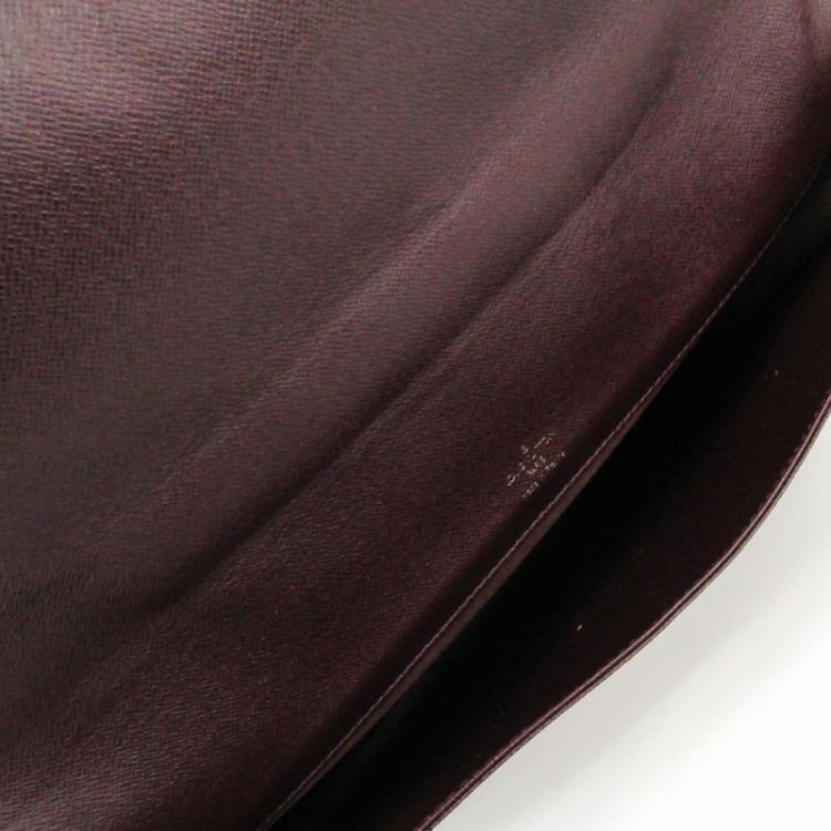 Pre Owned Louis Vuitton Acajou Taiga Leather Serviette Kourad Briefcase