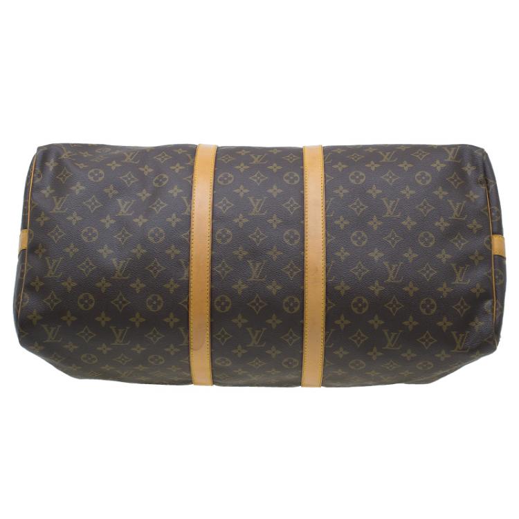 Pre Owned Louis Vuitton Monogram Canvas Keepall 55 With Shoulder Strap