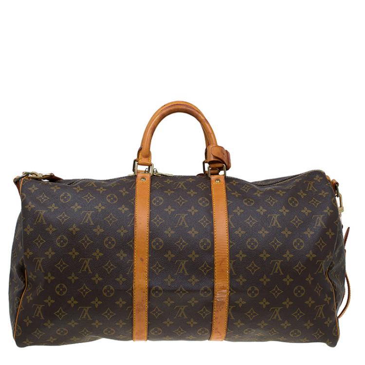 Pre Owned Louis Vuitton Monogram Canvas Keepall Bandouliere 55