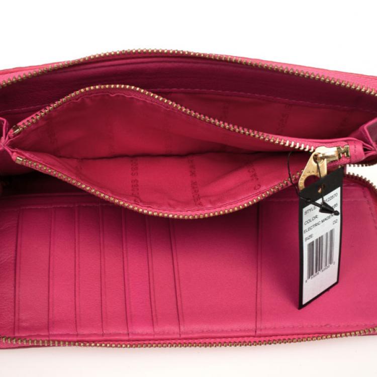 Pre Owned Marc by Marc Jacobs Pink Dreamy Embossed Leather Wallet