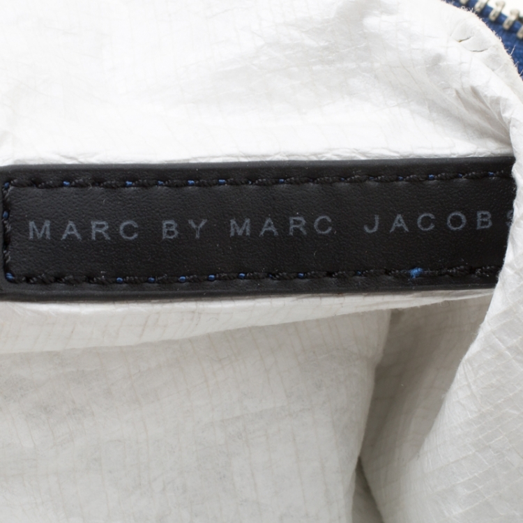 Pre Owned Marc by Marc Jacobs Blue Nylon Double Pocket Messenger Bag