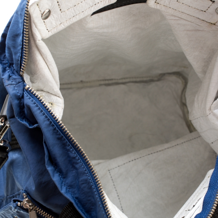 Pre Owned Marc by Marc Jacobs Blue Nylon Double Pocket Messenger Bag