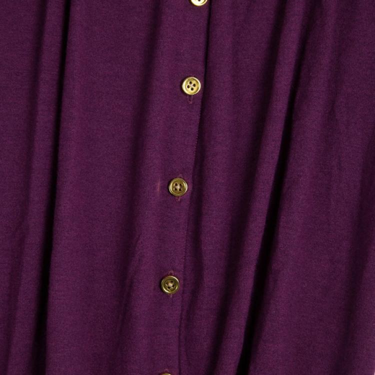 Pre Owned Marc by Marc Jacobs Cotton-silk Gold Button Cardigan XS