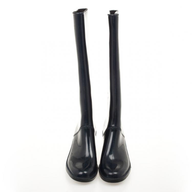 Pre Owned Marc by Marc Jacobs Rubber Knee Length Boots Size 39