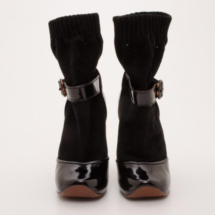 Pre Owned Marc Jacobs 'Sock' Ankle Boots Size 37