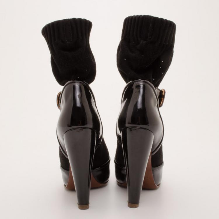 Pre Owned Marc Jacobs 'Sock' Ankle Boots Size 37