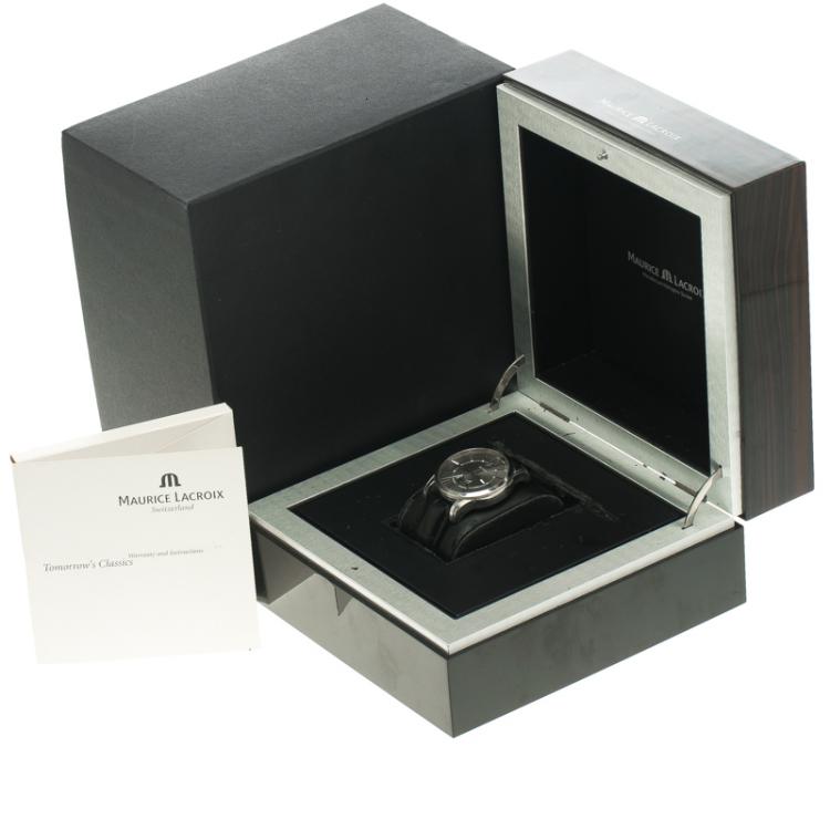 Pre Owned Maurice Lacroix Stainless Steel Pontos Day Date Automatic Men's Wristwatch 40MM