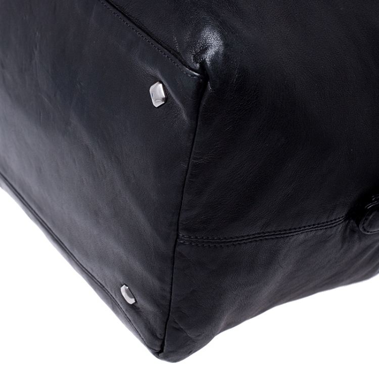 Pre Owned MCM Black Leather Duffle Bag                    