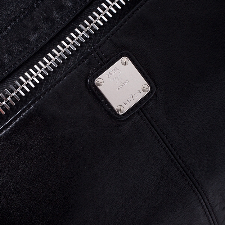 Pre Owned MCM Black Leather Duffle Bag                    