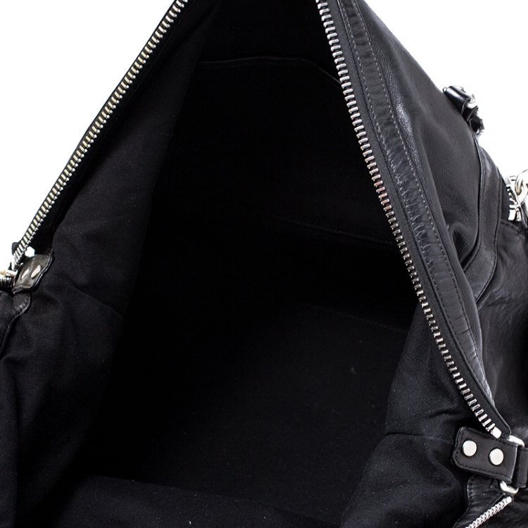 Pre Owned MCM Black Leather Duffle Bag                    