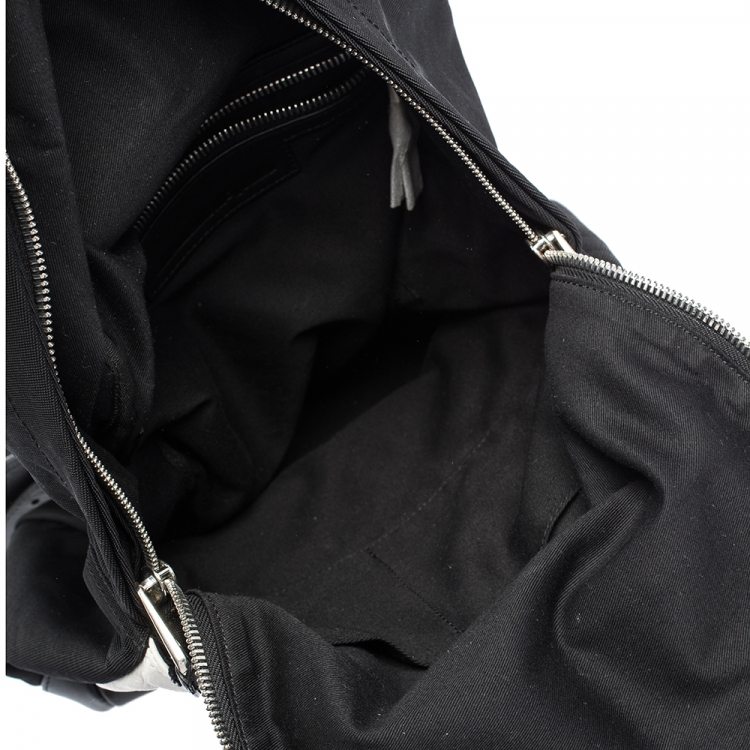 Pre Owned McQ by Alexander McQueen Black/White Nylon and Leather Pocket Backpack