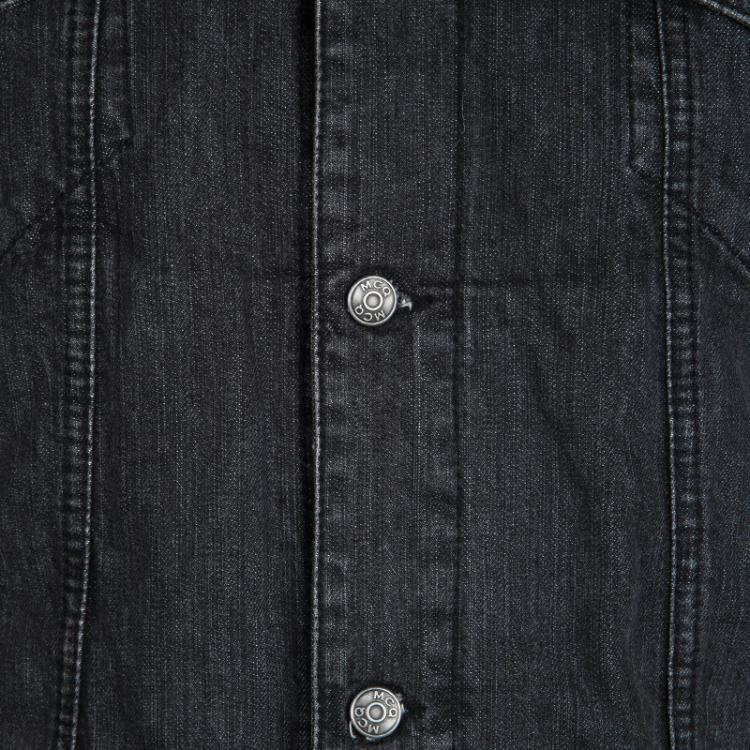 Pre Owned McQ By Alexander McQueen Faded Black Denim Jacket S