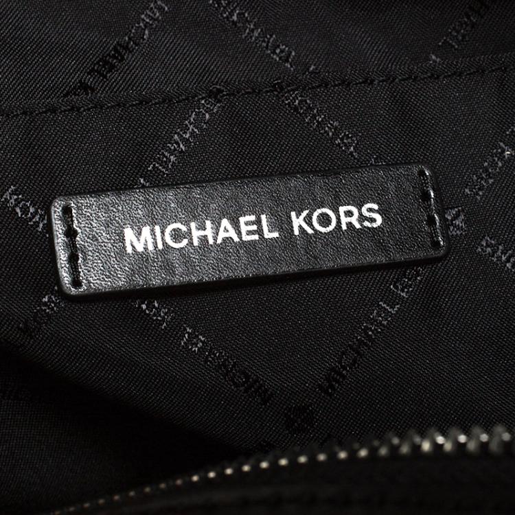 Pre Owned Michael Kors Black Signature Coated Canvas XL Travel Duffle Bag