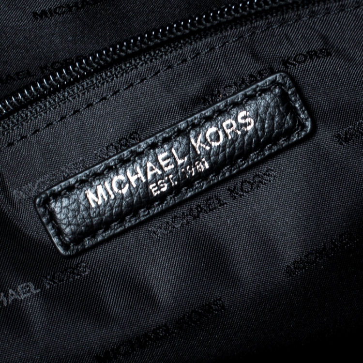 Pre Owned Michael Kors Black Leather Russel Briefcase 