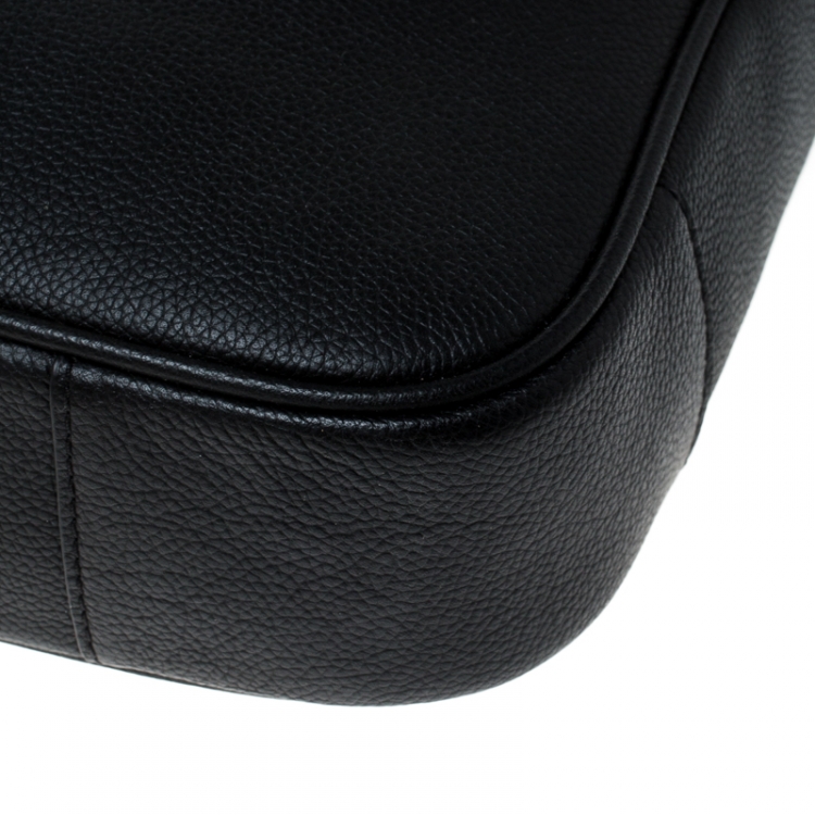 Pre Owned Michael Kors Black Leather Russel Briefcase 