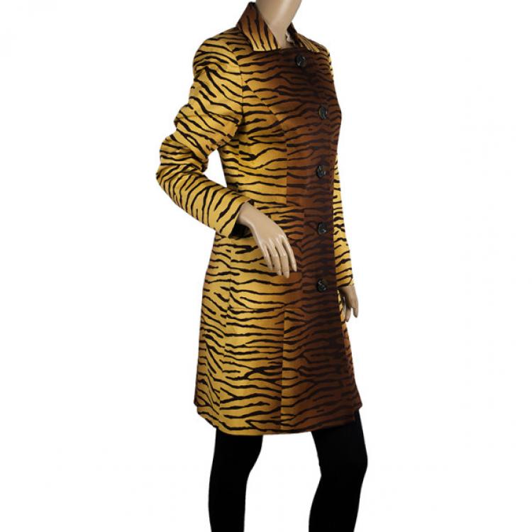 michael kors animal print trench coat