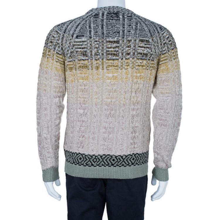 Pre Owned Missoni Men's Cable Knit Degrade Sweater M