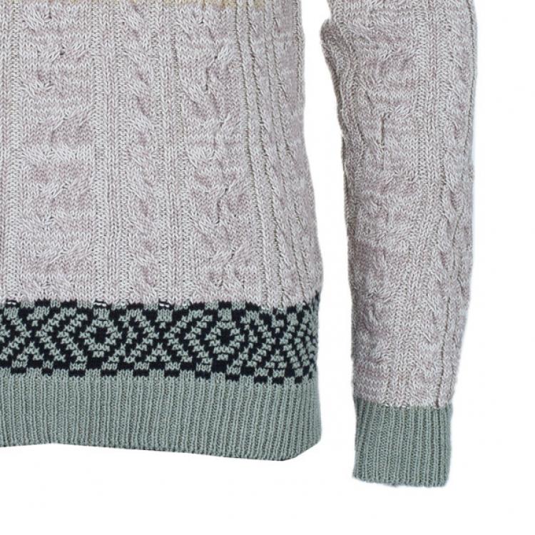 Pre Owned Missoni Men's Cable Knit Degrade Sweater M