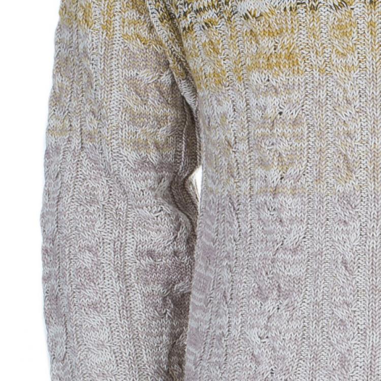 Pre Owned Missoni Men's Cable Knit Degrade Sweater M