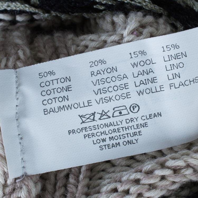 Pre Owned Missoni Men's Cable Knit Degrade Sweater M