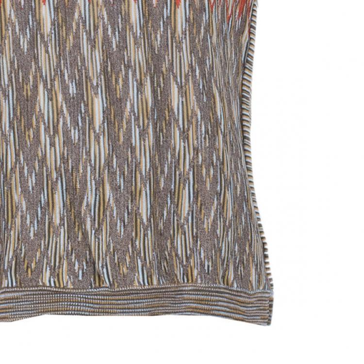 Pre Owned Missoni Men's Multiprint Crewneck Knit Shirt L