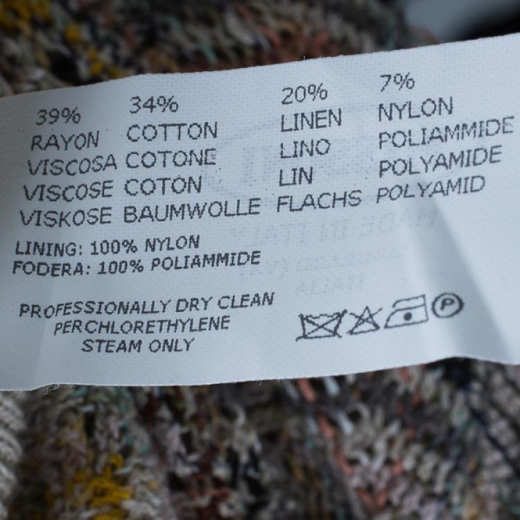 Pre Owned Missoni Men's Multicolor Knit Bomber Jacket L