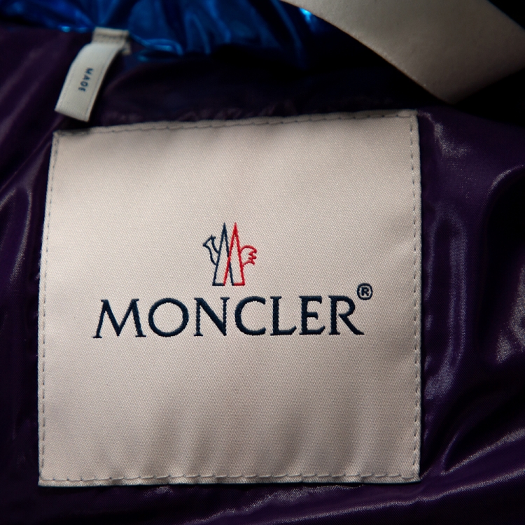 Pre Owned Moncler Genius Metallic Blue Palm Angels Quilted Down Vest M 