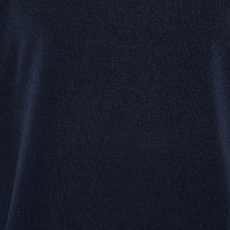 Pre Owned Moncler Navy Blue Cotton Knit Crewneck T-Shirt 2XL