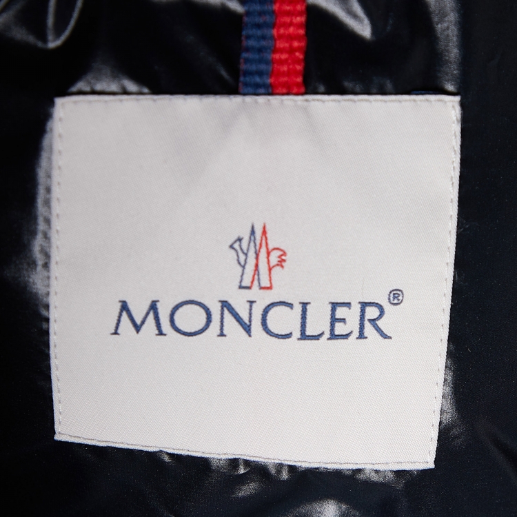 Pre Owned Moncler Black Torilis Down Bomber Jacket L