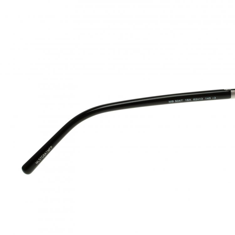 مملوكة مسبقًا Montblanc Black/Silver MB504T Aviator Sunglasses