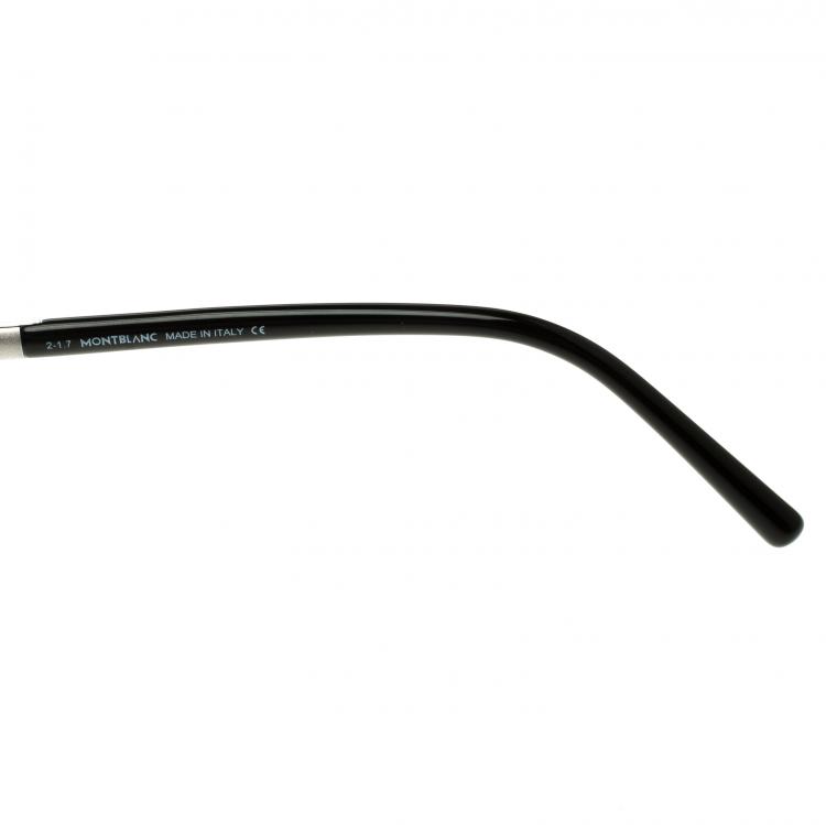 مملوكة مسبقًا Montblanc Black/Silver MB504T Aviator Sunglasses