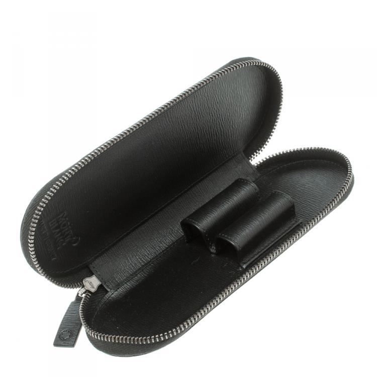 Pre Owned Montblanc Black Leather 4810 Westside Pen Pouch