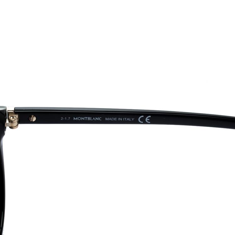 Pre Owned Montblanc Black MB505S Round Sunglasses 