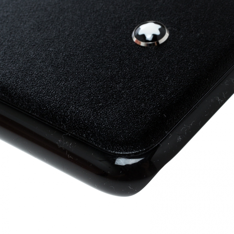 Pre Owned Montblanc Black Leather Hardphone Iphone 8 Case