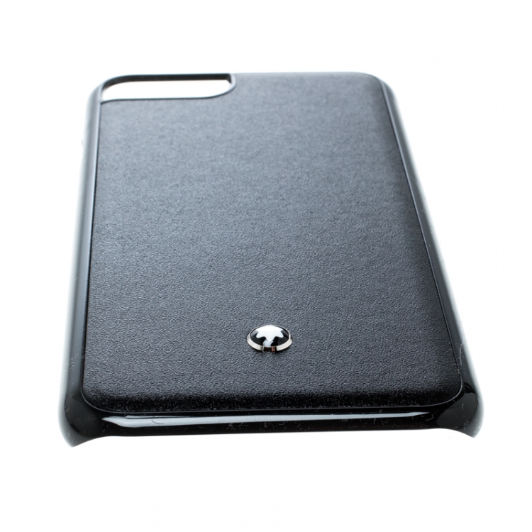 Pre Owned Montblanc Black Leather Hardphone Iphone 8 Case