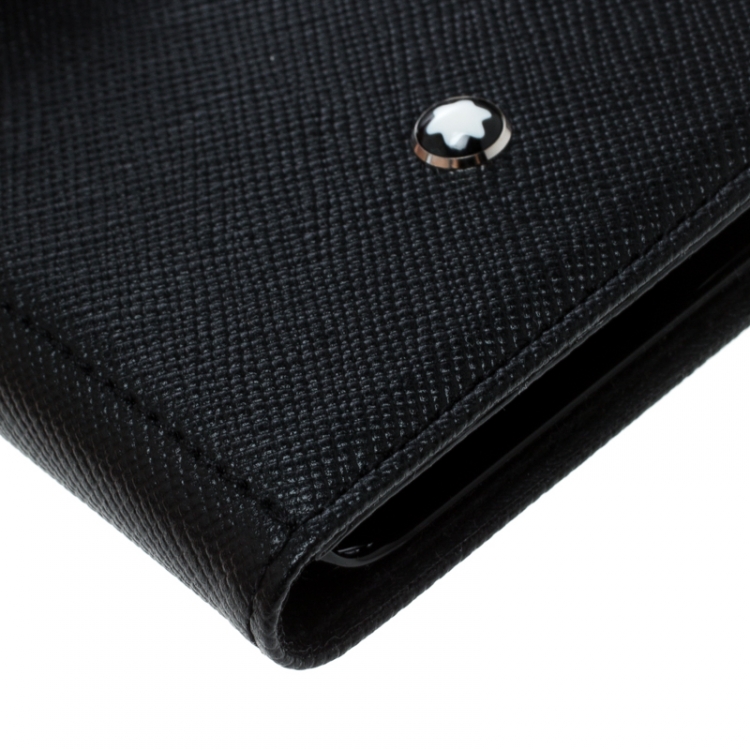 Pre Owned Montblanc Black Leather Flipside Iphone 8 Case