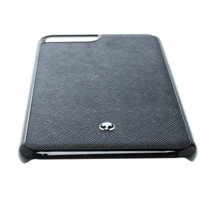 Pre Owned Montblanc Black Leather Iphone 8 Plus Case