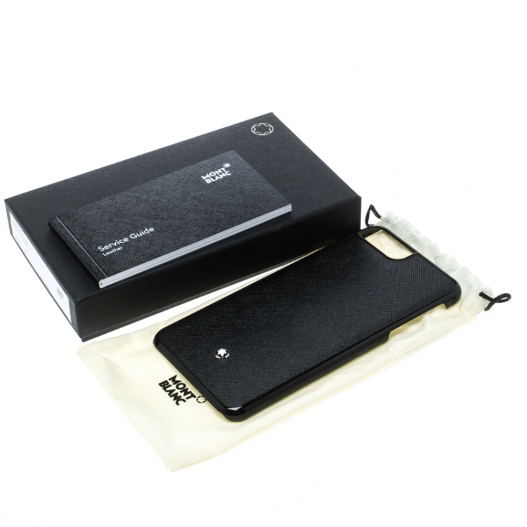 Pre Owned Montblanc Black Leather Iphone 8 Plus Case