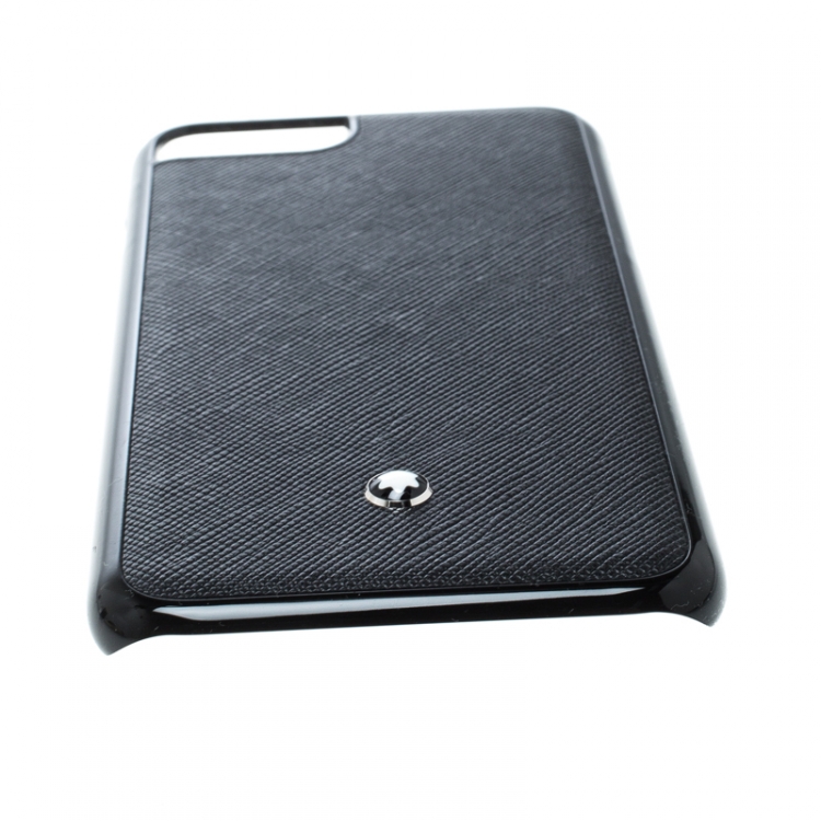 Pre Owned Montblanc Black Leather Hardphone Iphone 8 Case