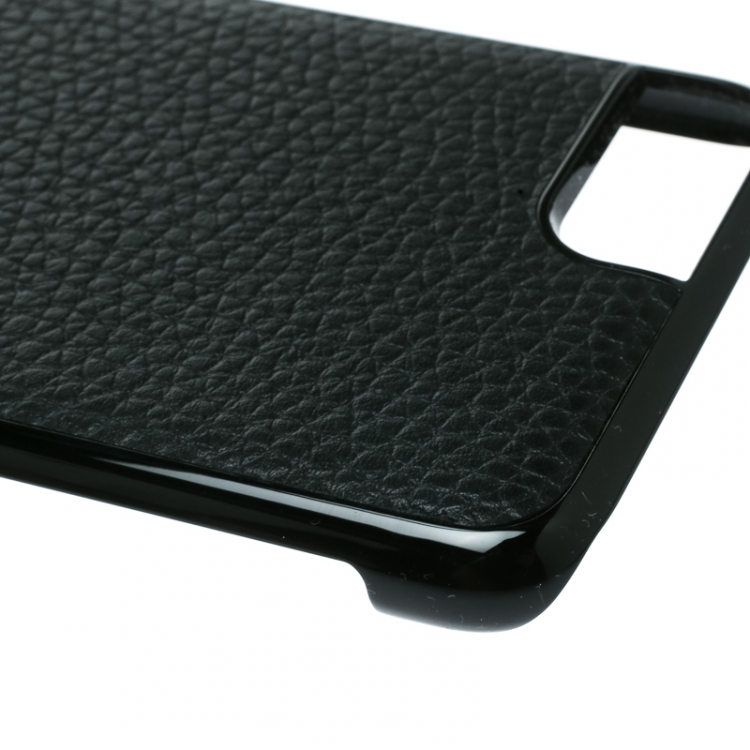 Pre Owned Montblanc Black Leather Hardphone Iphone 8 Case