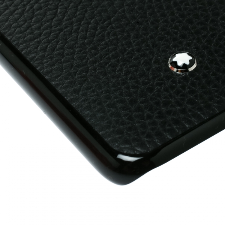Pre Owned Montblanc Black Leather Hardphone Iphone 8 Case