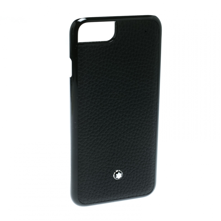 Pre Owned Montblanc Black Leather Hardphone Iphone 8 Case