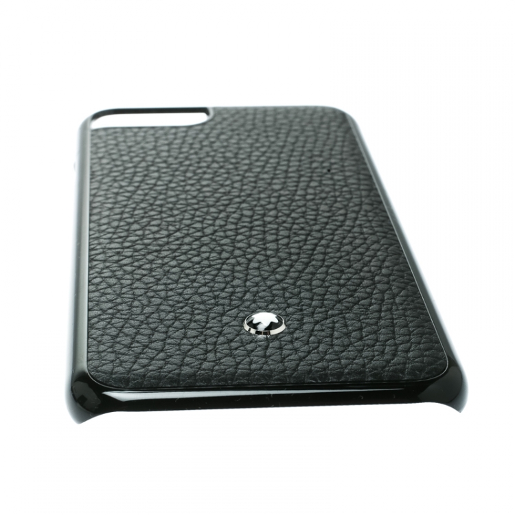 Pre Owned Montblanc Black Leather Hardphone Iphone 8 Case