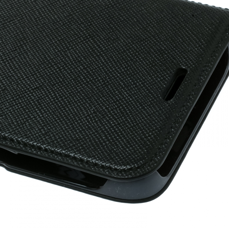 Pre Owned Montblanc Black Leather Flipside Samsung S8 Edge Case