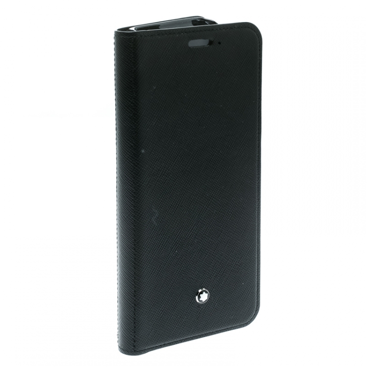 Pre Owned Montblanc Black Leather Flipside Samsung S8 Edge Plus Case