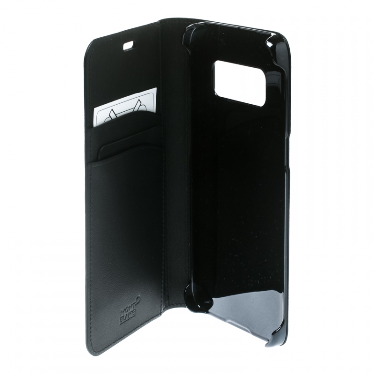 مملوكة مسبقًا Montblanc Black Leather Flipside Samsung S8 Edge Case