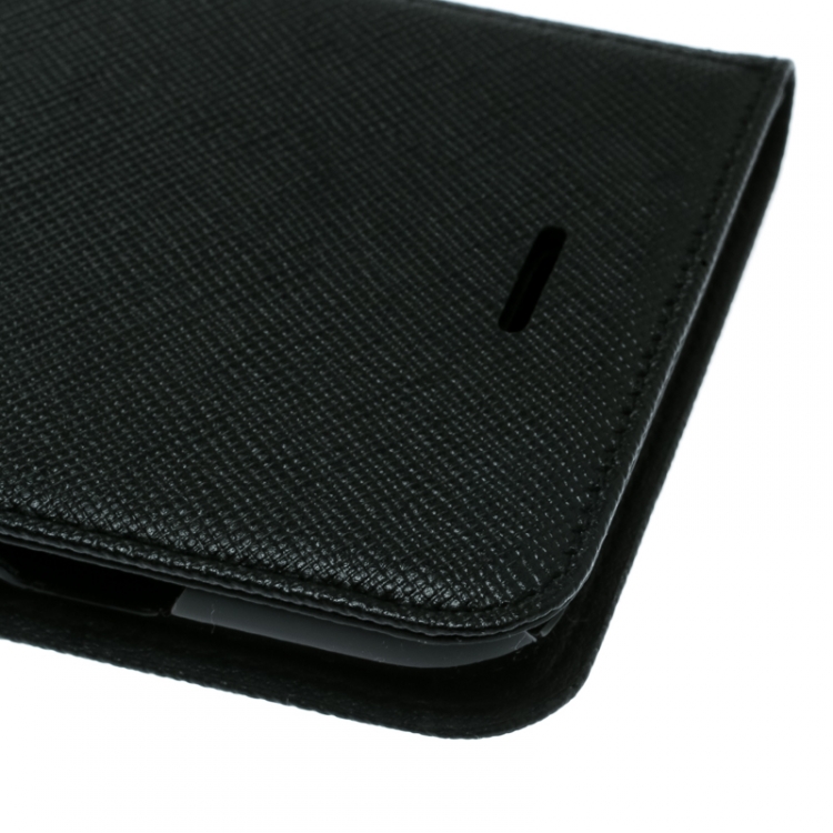 Pre Owned Montblanc Black Leather Flipside iPhone 7 Case