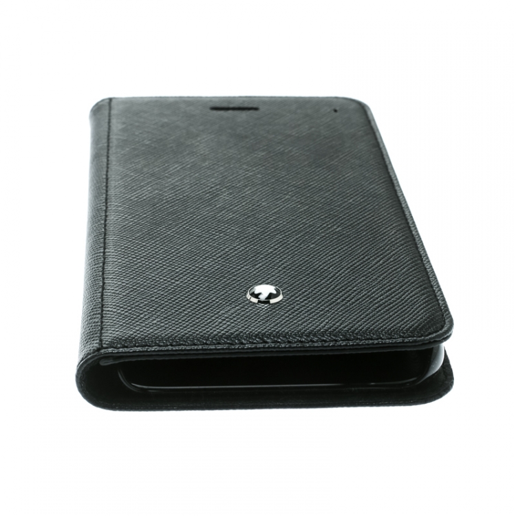 Pre Owned Montblanc Black Leather Flipside iPhone 7 Case