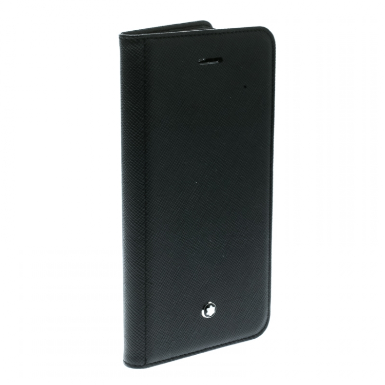 Pre Owned Montblanc Black Leather Flipside iPhone 7 Case