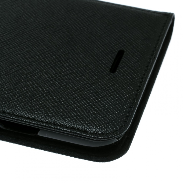 Pre Owned Montblanc Black Leather Flipside iPhone 8 Case